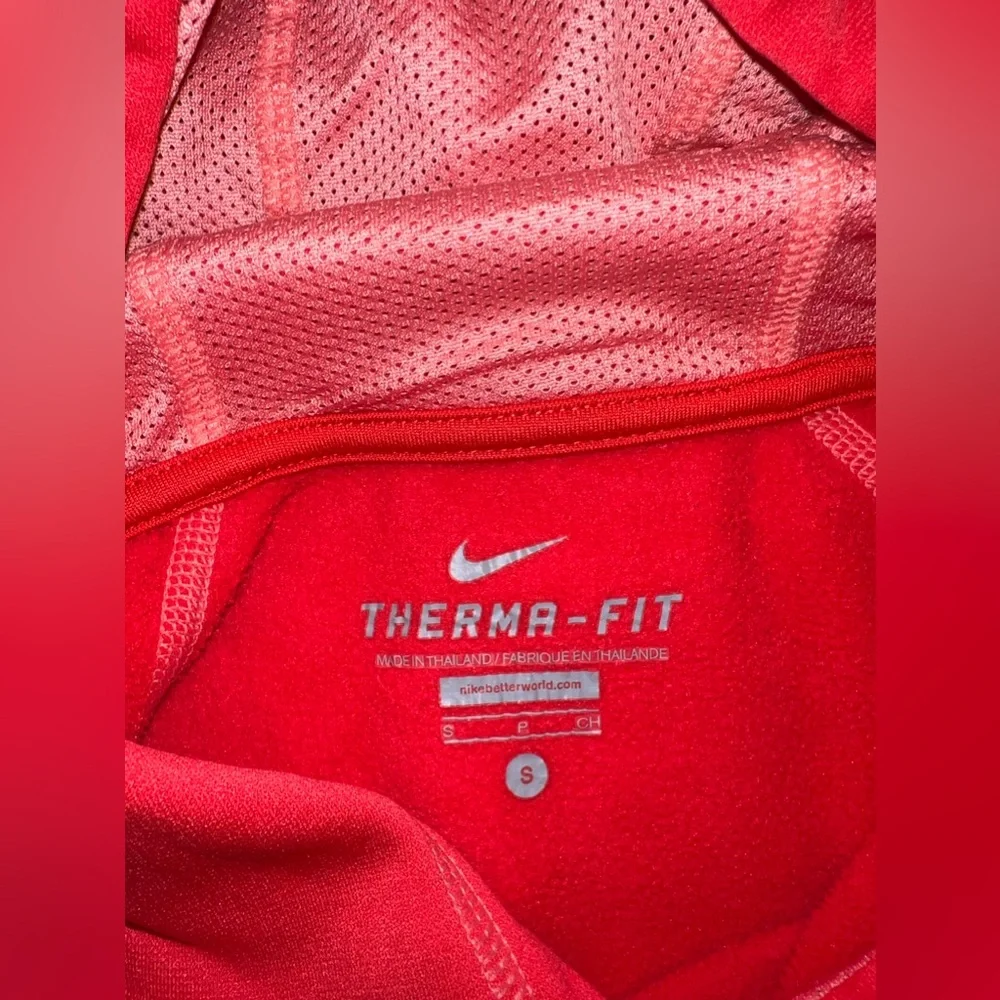 Nike Red & Black Logo Hoodie Size S